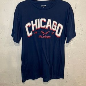 Mens Shein “Chicago” graphic T-shirt size L / Blue